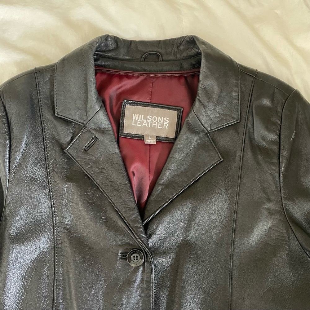 Wilson’s Leather Black Leather coat - Picture 4 of 8